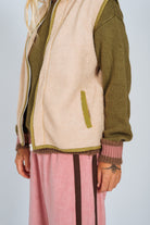 Surf Coach Front Zip Vest - Cream With Hounds Tooth Lining by atmosea