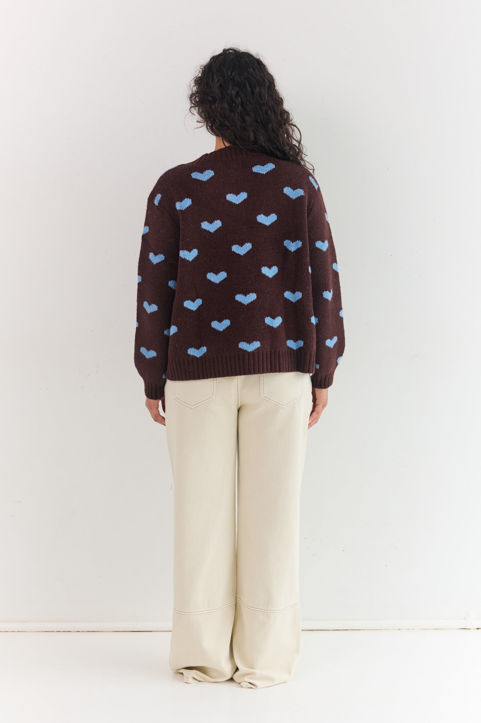 Shop Juni Sweetheart cardigan patterned knit Australia