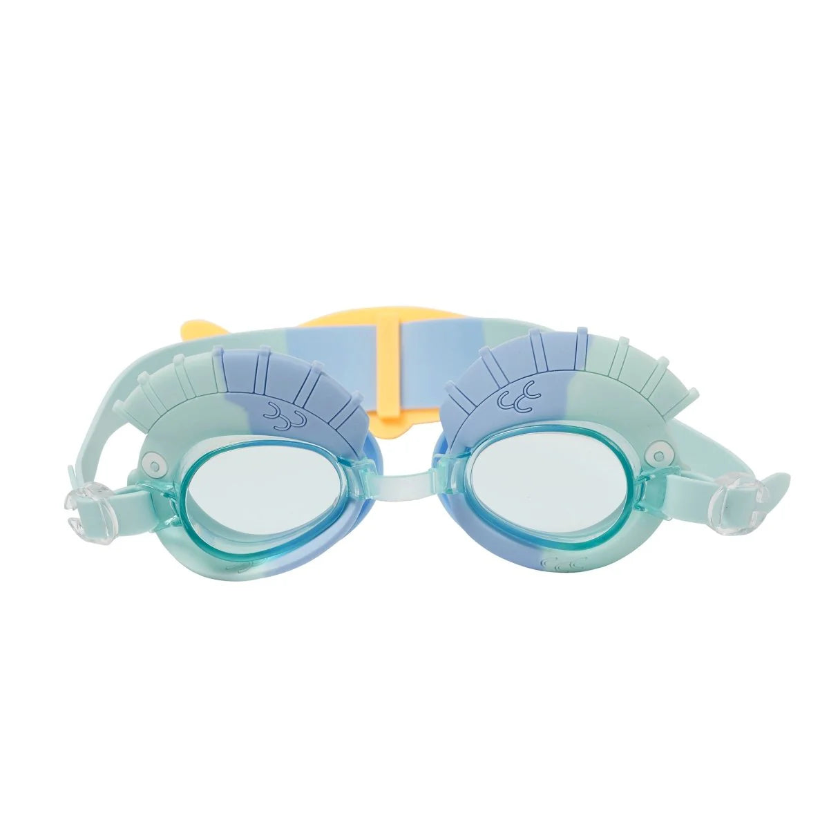 Swimming goggles finn the fish in aqua blue