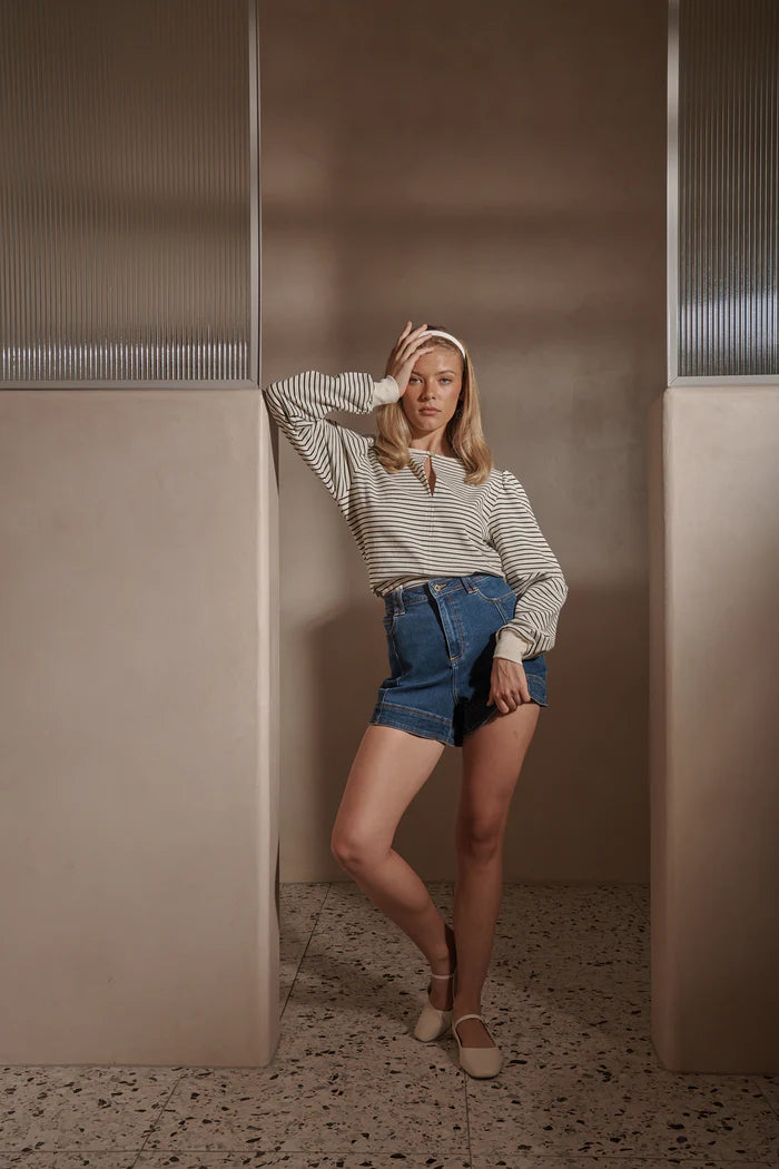 Sydney Shorts in Mid Washed Blue Sydney Shorts in Mid Washed Blue