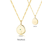 Zodiac Taurus Necklace Gold by Linda Tahija