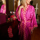 Taylor Robe by Sage & Clare cotton silk blend luxury loungewear with flowing sleeves