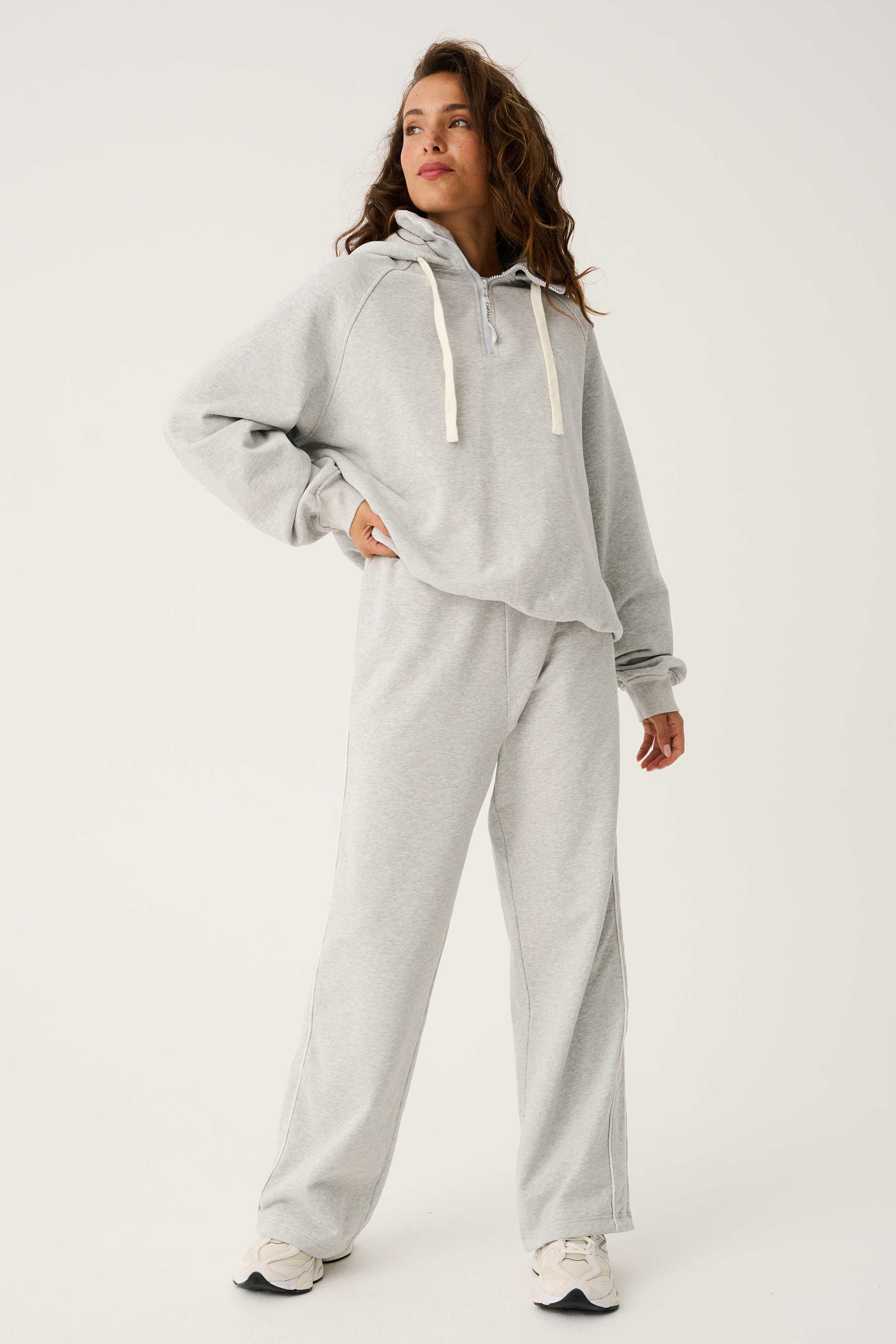 Teagan Track Pant - Grey Marle by Cartel & Willow