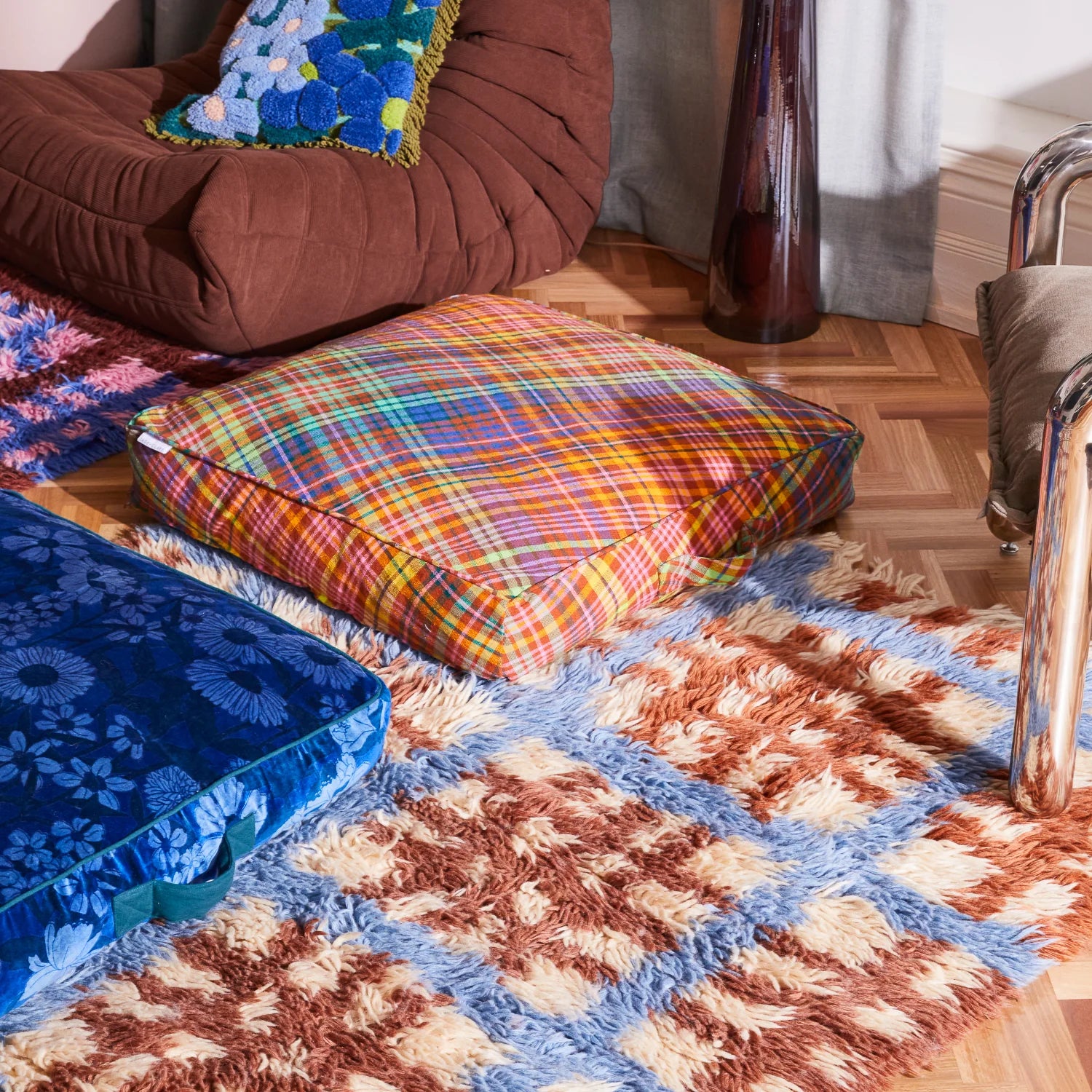 Telma Woven Floor Cushion Little Cove Collective