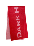 The Baxter Wool Scarf Dark Hampton lambswool in red and white