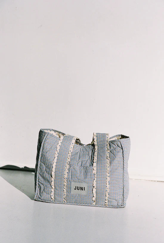 The Everything Bag - Blue Check - Juni
