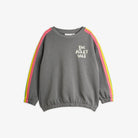 front view of The Milky Way Rainbow Panel Sweatshirt – Grey by Mini Rodini