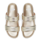 womens comfortable gold leather sandals by Rollie