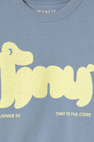 close up of graphic - Tiny Dog Graphic Sweatshirt - Grey by Tiny Cottons