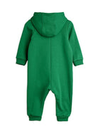 back view of Travel Agency SP Sweat Onesie – Green by Mini Rodini