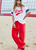 Urban Velour Pant - Red/Pink by Hammill & Co