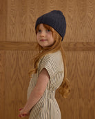 Utility romper navy pinstripe Rylee Cru