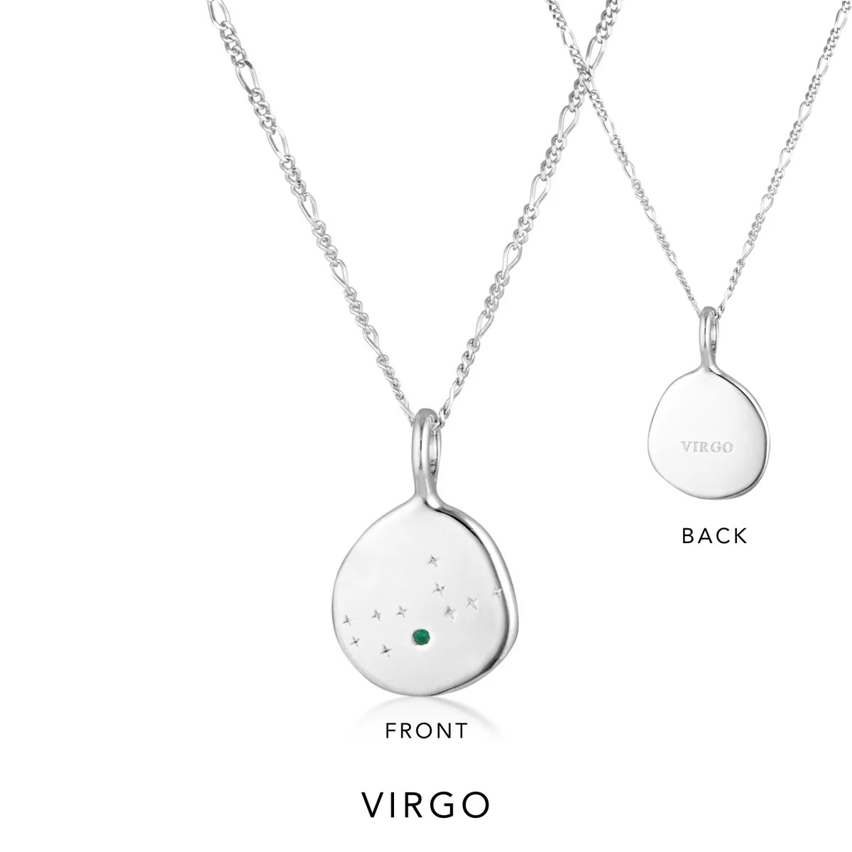 Zodiac Necklace Sterling Silver by Linda Tahija - Virgo