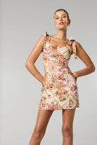 Short Tie Dress in Vintage Floral from Winona