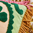 fabric details of Venessia Tufted Cushion by Sage & Clare