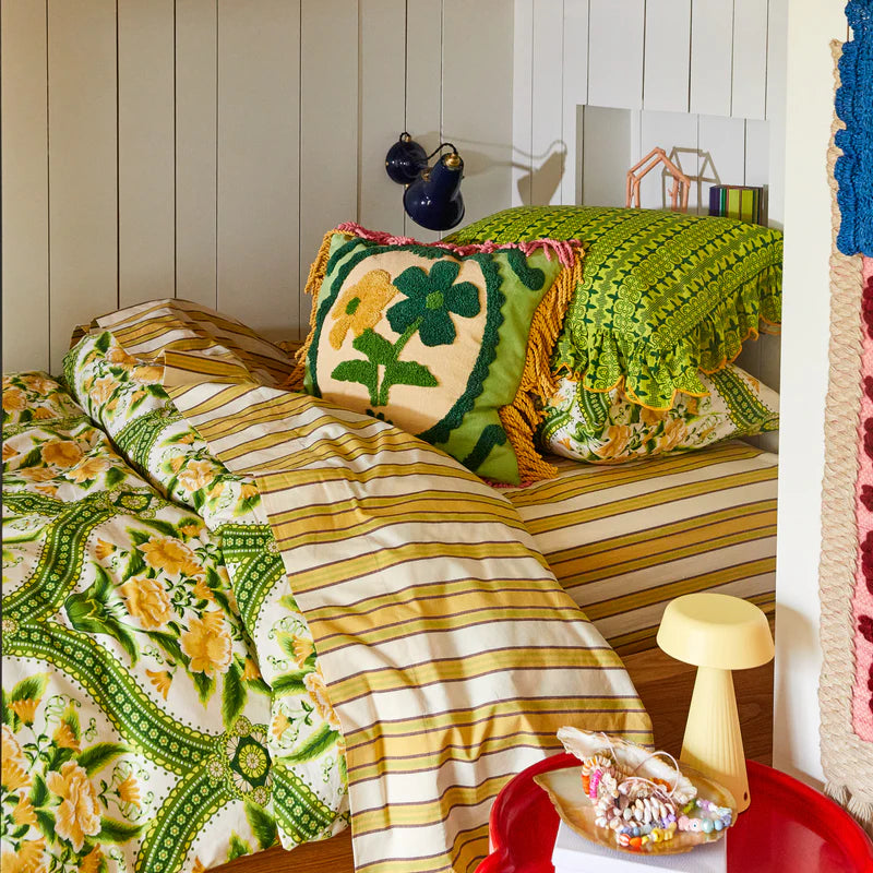 reverse side of Venessia Tufted Cushion by Sage & Clare