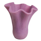 Violetta Vase in Orchid — dusty pink-purple with a wavy ruffled rim and marbled texture, product shot on white
