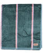 Wakame Crush Stripe Bamboo Terry Bath Sheet by Kip & Co