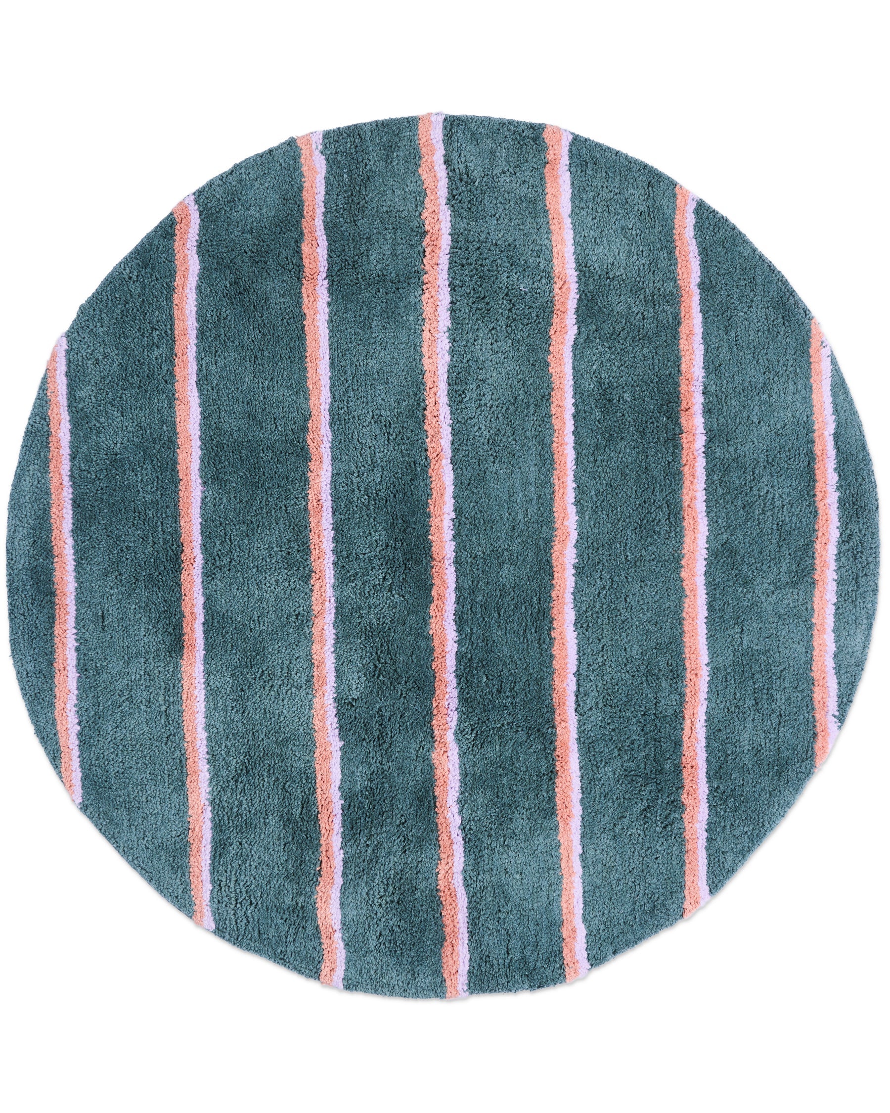 Wakame Crush Stripe Round Bath Mat by Kip & Co