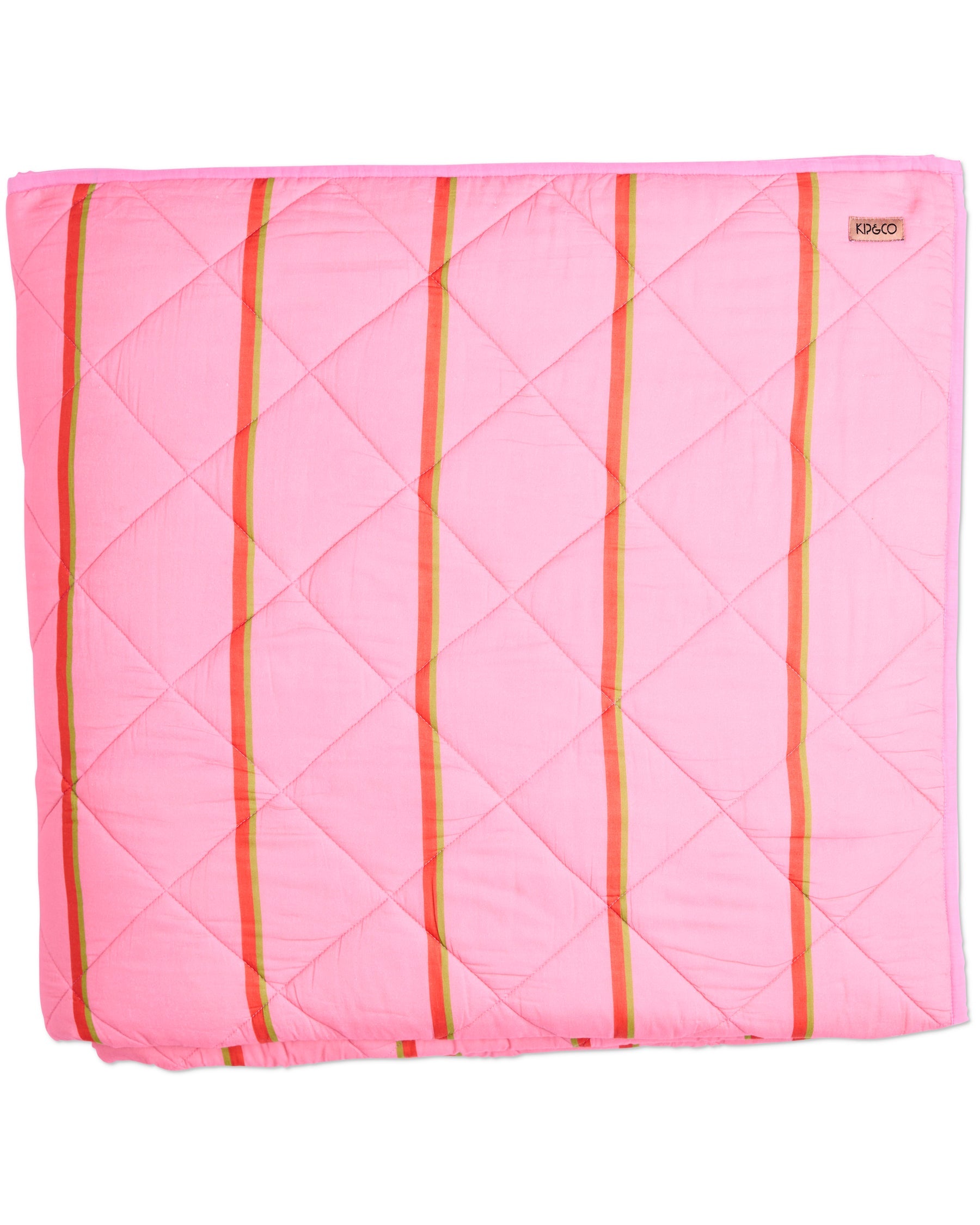 Wategos Soiree Stripe Organic Cotton Quilted Bedspread by Kip & Co