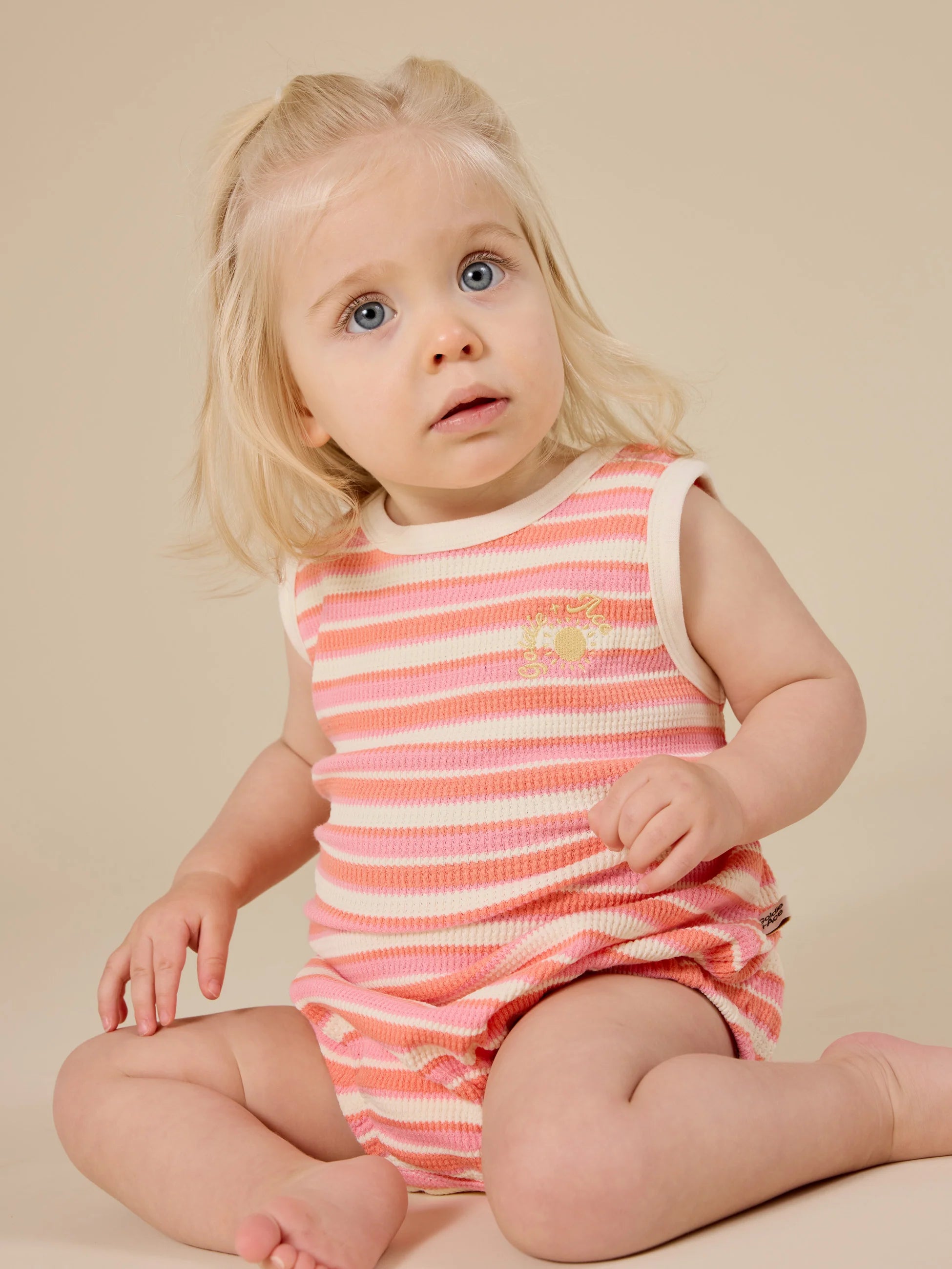 watermelon stripe bubble romper goldie and ace
