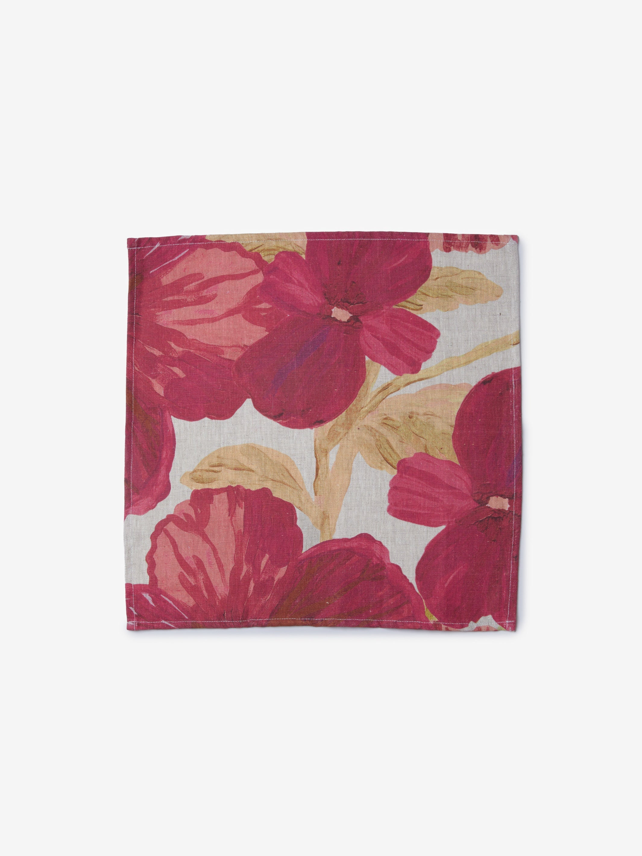 Wild Pansy Pink Napkins - Set Of 4 by Bonnie & Neil