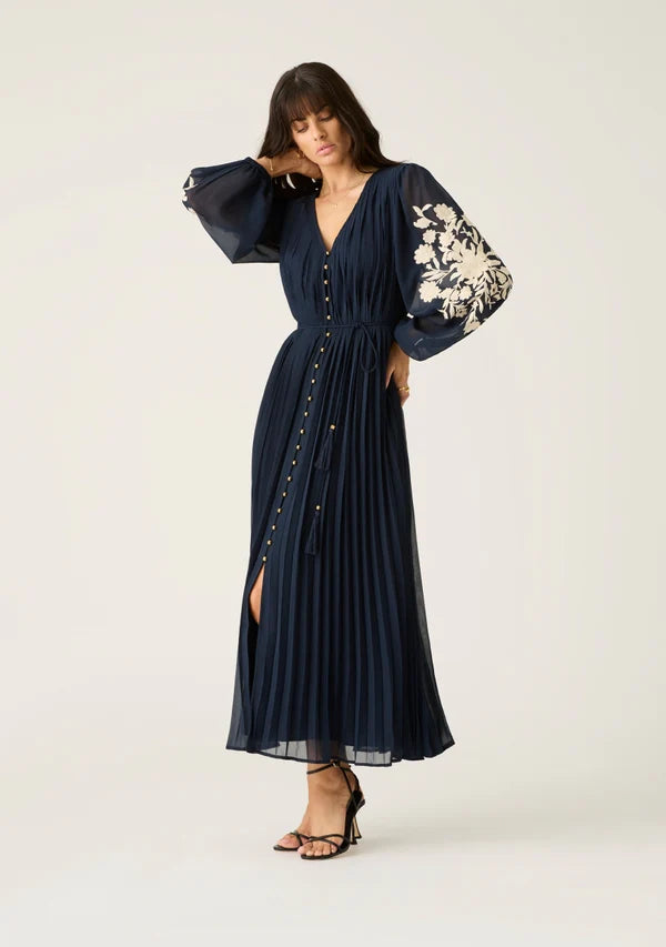 Willow Pleat Maxi Dress by MOS The Label