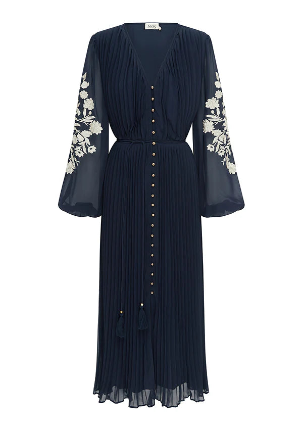 Willow Pleat Maxi Dress by MOS The Label Navy dress for mother of the bride