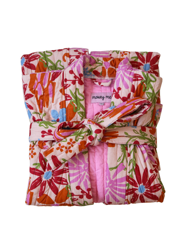Winter Garden Robe tie belt and pocket details kimono style loungewear