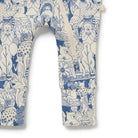 Close up of legs on the Woodland Adventures Organic Zipsuit With Feet | Wilson + Frenchy