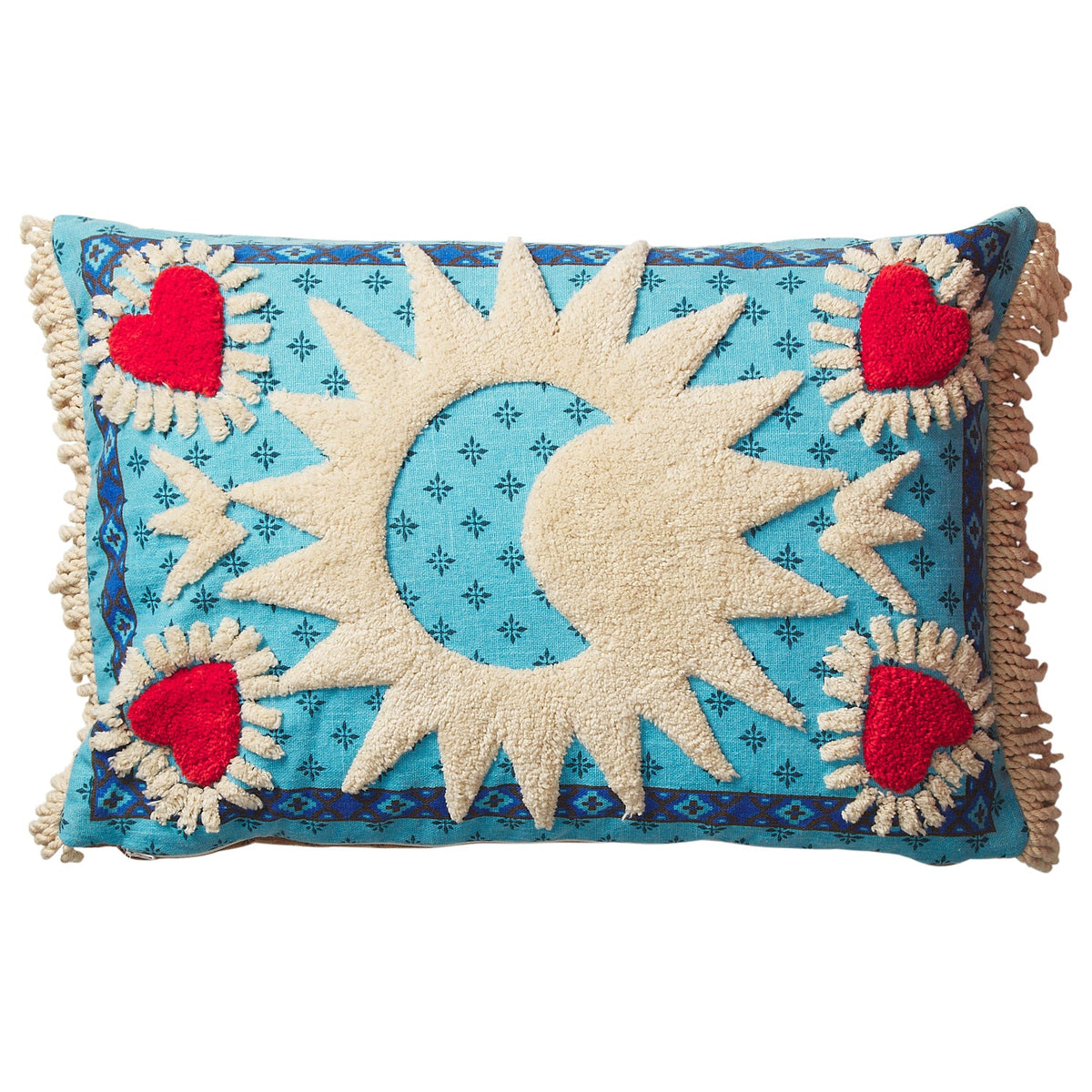Yadira Reversible Tufted Cushion - Feather Insert by Sage & Clare