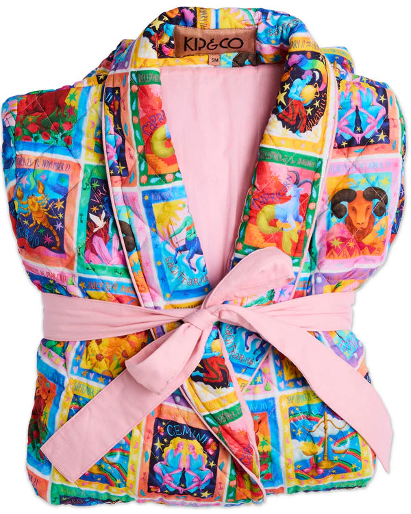 Zodiac Quilted Cotton Robe by Kip & Co