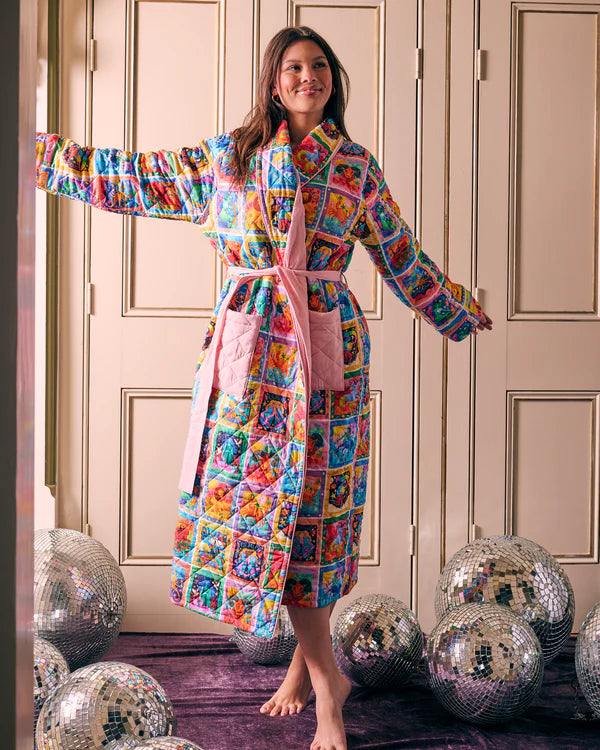 Zodiac Quilted Cotton Robe by Kip & Co