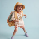 Banabae corduroy kids backpack candy pink colour