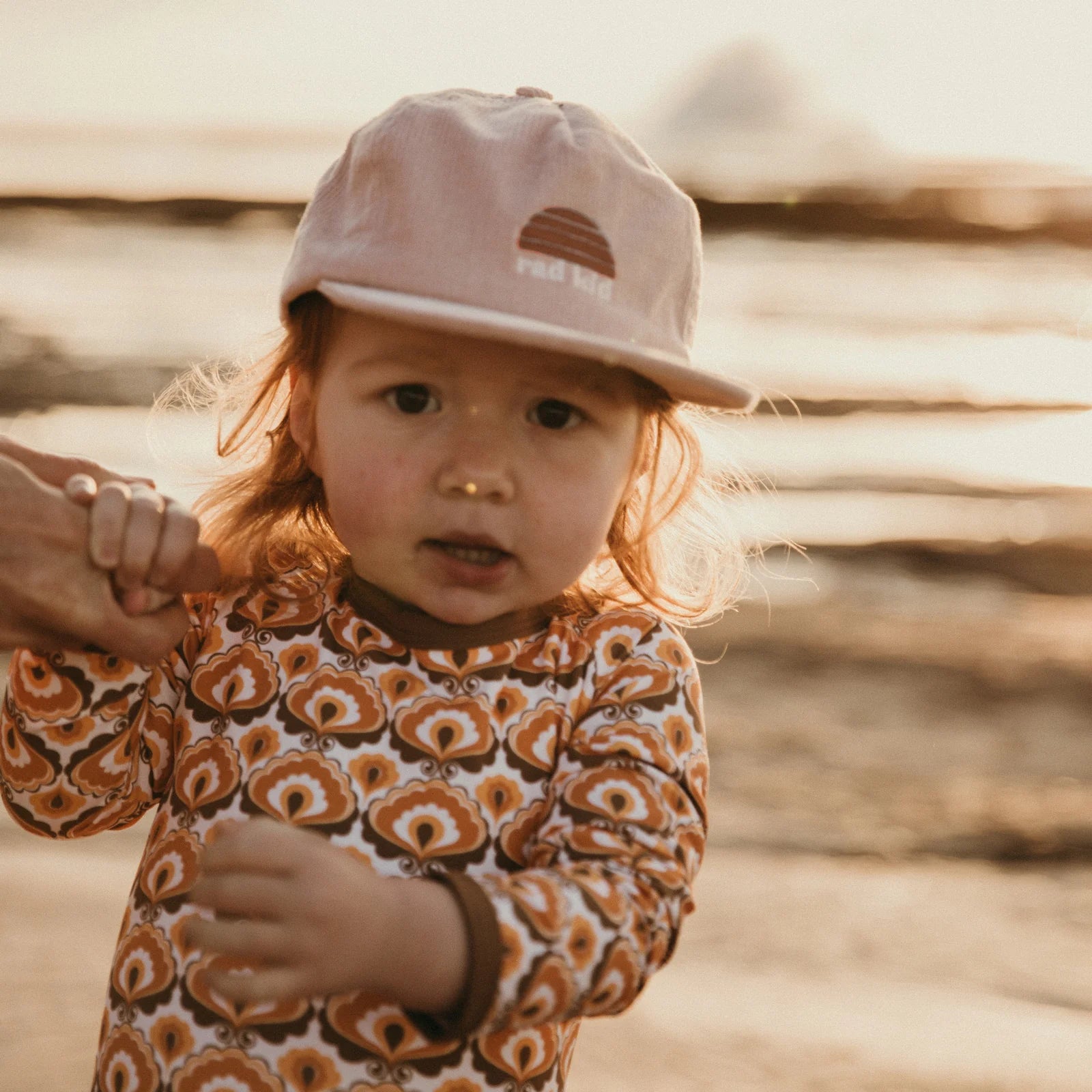 Banabae Rad Kid Mauve Cap worn by toddler