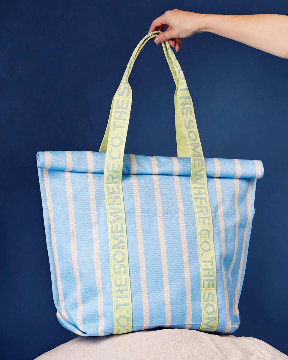 Daybreak Beach Bag by The Somewhere Co in blue and yellow