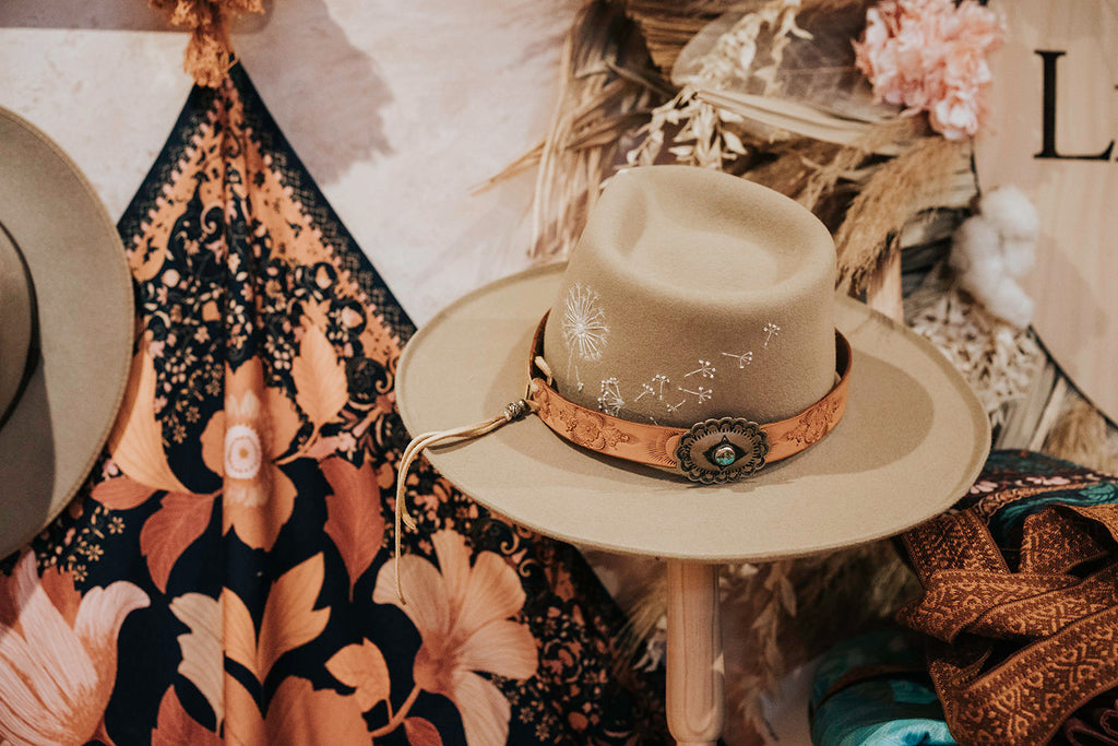 Fashion at Little Cove Collective. Photo of a hat by artist BXMBXM