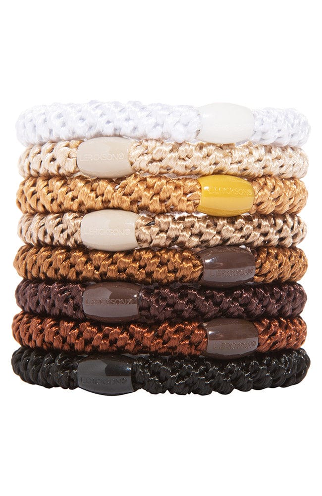 L. ERICKSON hair ties in camel back colour grab and go 