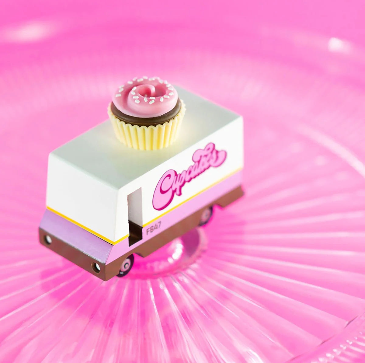 Candylab Cupcake Van wooden toy car