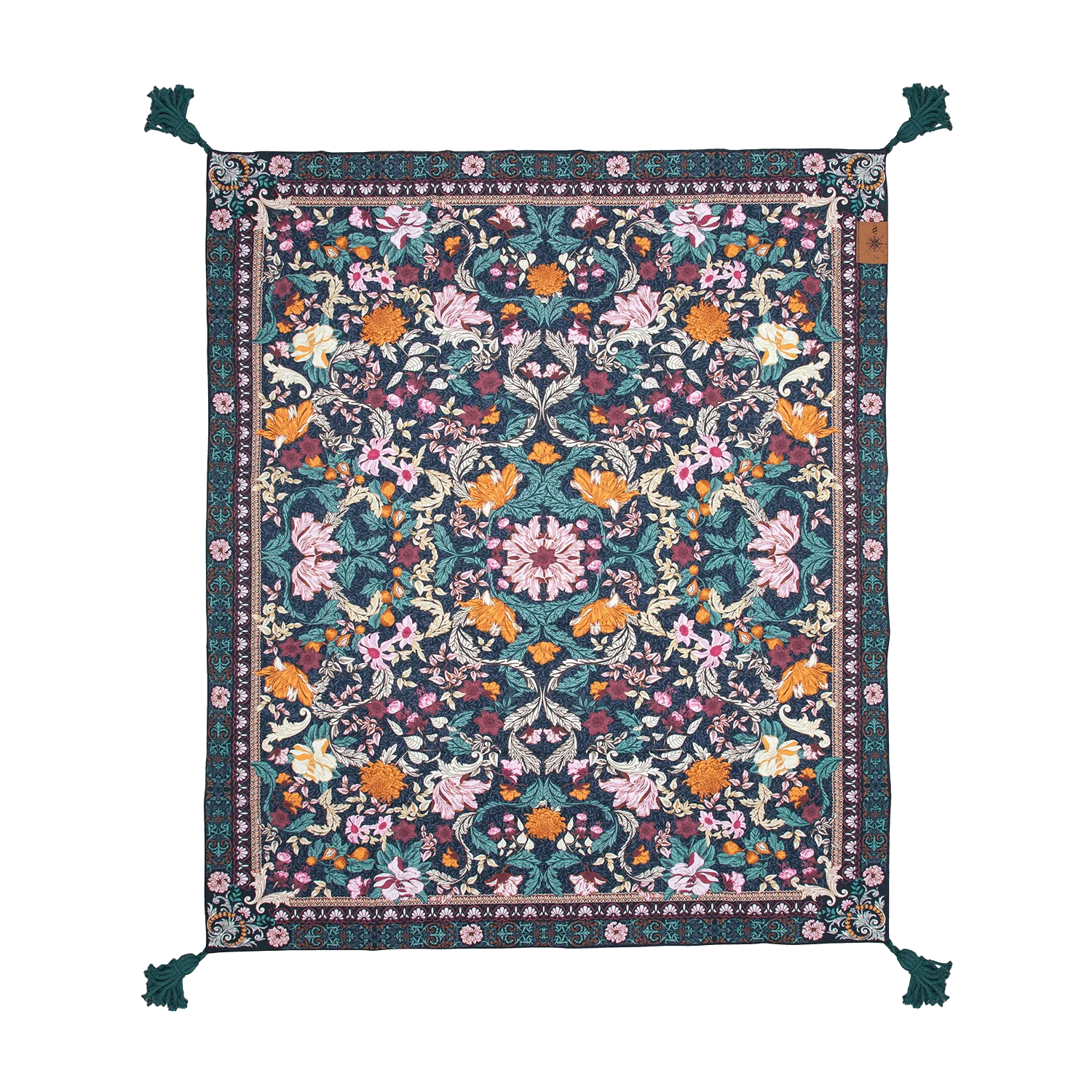 Emerald Forest picnic Rug by Wandering Folk