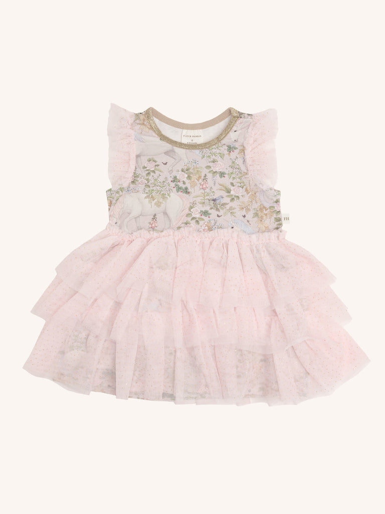 field of dreams signature tutu dress for baby by Fleur Harris fabric details
