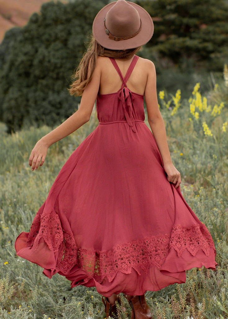 Red girls dress for sale at Little Cove Collective