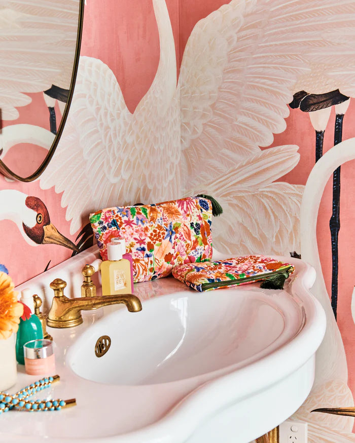 meandering meadow cosmetics purse