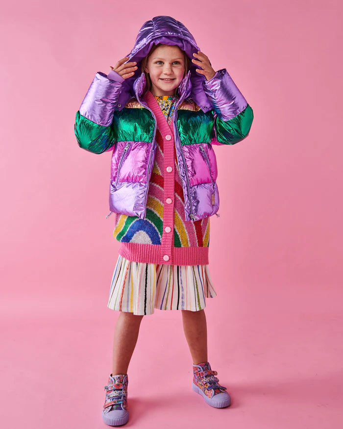 Girl with hooded puffa jacket from Kip&Co