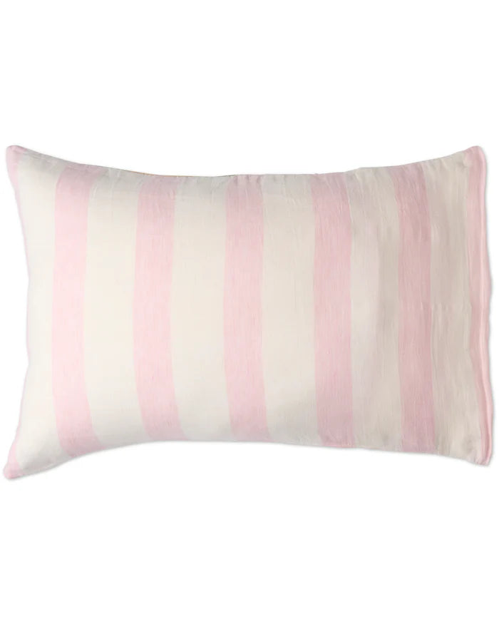 candy stripe linen pillowcase
