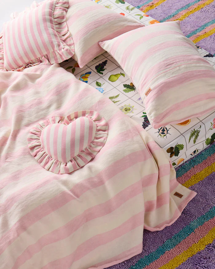 candy stripe linen pillow case