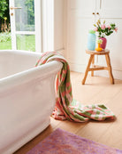pistachio tartan bath sheet