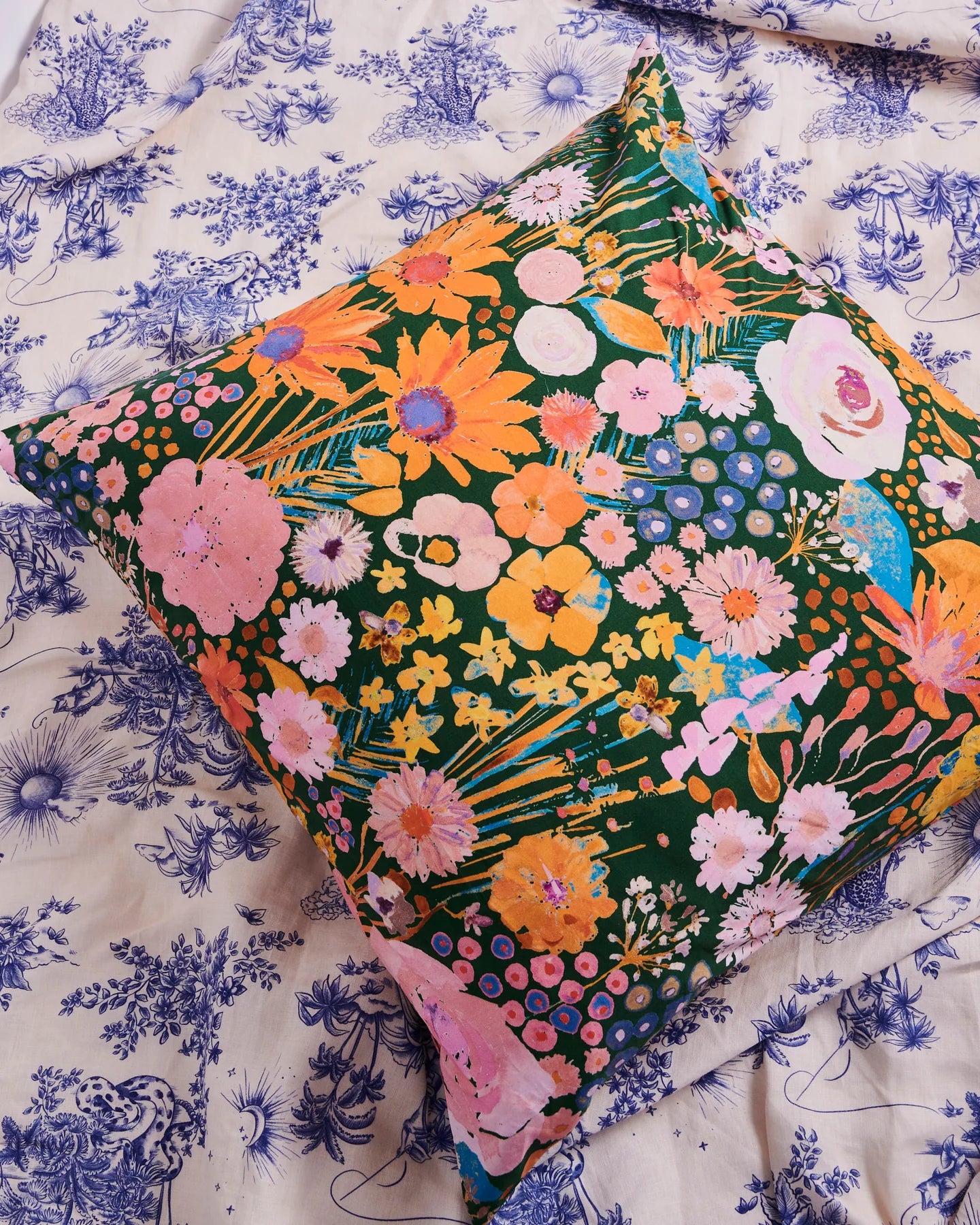 Kip & Co European pillowcase featuring a floral print