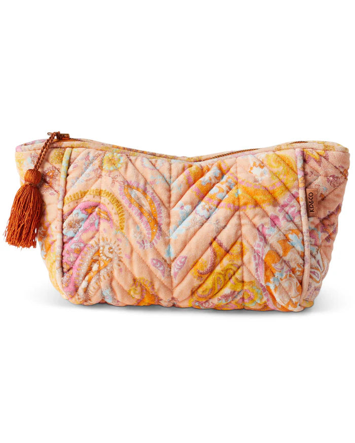 velvet toiletry bag with tassel from kip & co