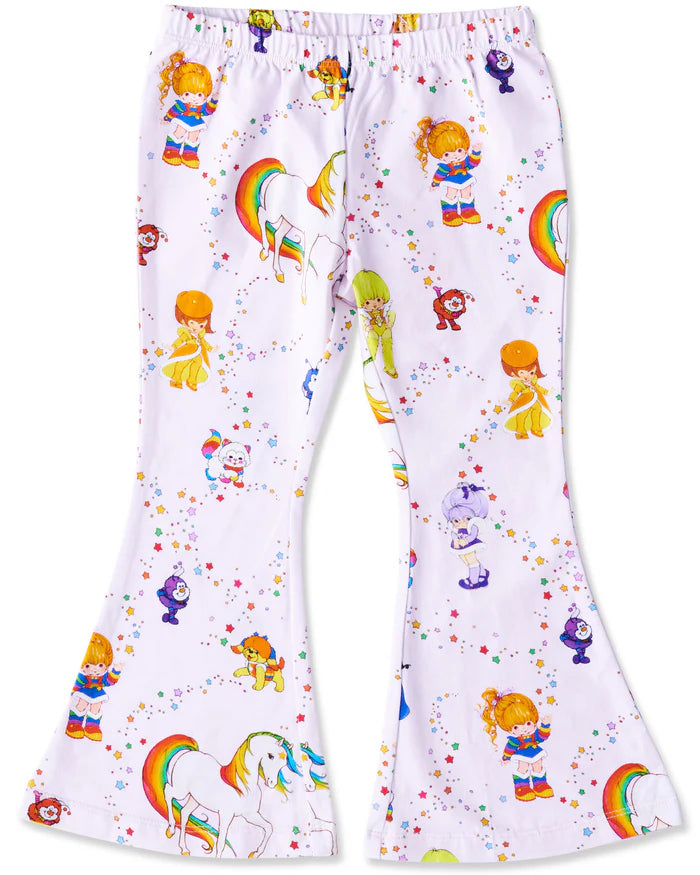Rainbow Brite Star Shower Organic Cotton Flare Leggings by Kip & Co
